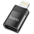 Hoco UA17 Lightning/USB-C Adapter - USB 2.0, 5V/2A (Geopende verpakking - Uitstekend) - Zwart