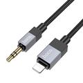 Hoco UPA32A Lightning-naar-3.5mm-audiokabel - 1m - Zwart