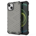 Honeycomb Armored iPhone 14 Plus Hybrid Case - Zwart