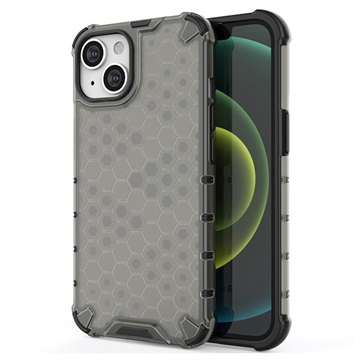 Honeycomb Armored iPhone 14 Plus Hybrid Case - Zwart