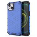Honeycomb Armored iPhone 14 Plus Hybrid Case - Blauw