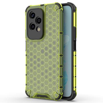 Honor 200 Lite Honeycomb Armored Hybride Hoesje - Groen
