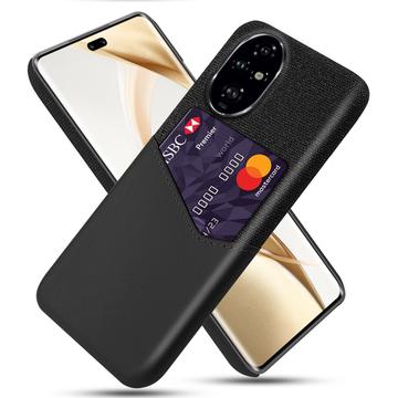 Honor 200 Pro KSQ Hoesje met Kaartenzak - Zwart