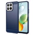 Honor 200 Smart/X7c Geborsteld TPU Hoesje - Koolstofvezel - Blauw