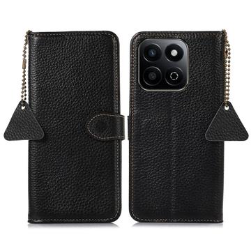 Honor 200 Smart/X7c Leren Portemonnee Hoesje met RFID - Zwart