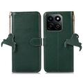 Honor 200 Smart/X7c Leren Portemonnee Hoesje met RFID - Groen