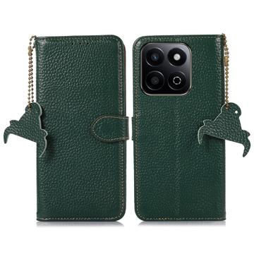 Honor 200 Smart/X7c Leren Portemonnee Hoesje met RFID - Groen