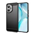 Honor 400 Geborsteld TPU Hoesje - Koolstofvezel - Zwart