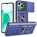 Honor 400 Lite Roterende ring hybride hoesje met camera schild - Blauw