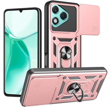 Honor 400 Lite Roterende ring hybride hoesje met camera schild - Rose Gold
