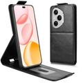 Honor 400 Pro Verticale Flip Hoesje met standaard - Zwart