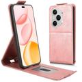 Honor 400 Pro Verticale Flip Hoesje met standaard - Roségoud
