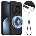Honor Magic7 Pro Liquid Siliconen Hoesje - MagSafe Compatibel - Zwart