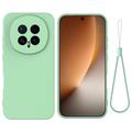 Honor Magic8 Vloeibare siliconen hoesje met polsbandje - Groen