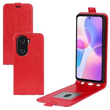 Honor X40i Verticale Flip Hoesje met Creditcardvak - Rood