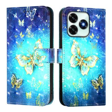 Honor X5c Plus Wonder Series Portemonnee Hoesje - Gouden Vlinders