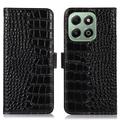Honor X6b Crocodile Series Wallet Leren Hoesje met RFID