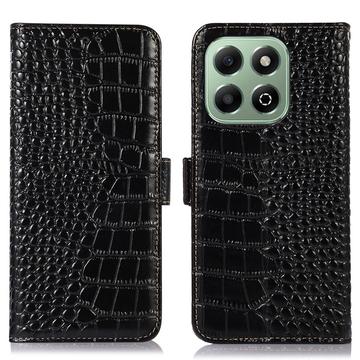 Honor X6b Crocodile Series Wallet Leren Hoesje met RFID