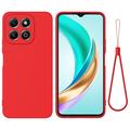 Honor X6b Liquid Siliconen Hoesje - Rood