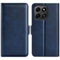 Honor X6b Portemonnee Hoesje met Magnetische Sluiting - Kalf Textuur - Blauw