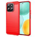 Honor X6c Geborsteld TPU Hoesje - Koolstofvezel