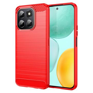 Honor X6c Geborsteld TPU Hoesje - Koolstofvezel