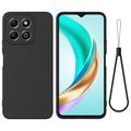 Honor X6c Vloeibare siliconen hoesje met polsbandje