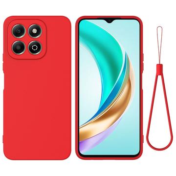 Honor X6c Vloeibare siliconen hoesje met polsbandje