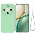 Honor X70/X9d/Magic8 Lite Vloeibare siliconen hoesje met polsbandje - Groen