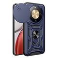 Honor X70/X9d/Magic8 Lite Roterende ring hybride hoesje met camera schild - Blauw