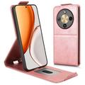 Honor X70/X9d/Magic8 Lite Verticale Flip Hoesje met standaard - Roségoud