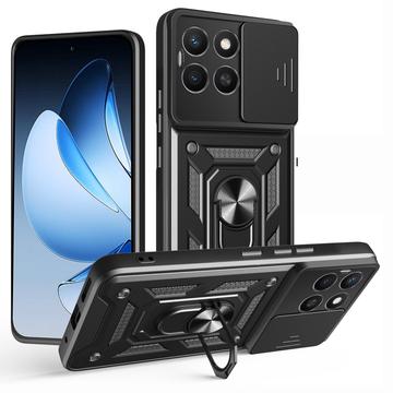 Honor X8c Roterende ring hybride hoesje met camera schild