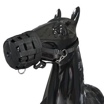Muilkorf voor paardengrazen - Maat L - Zwart