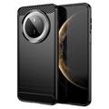 Huawei Mate 70 Geborsteld TPU Hoesje - Koolstofvezel - Zwart