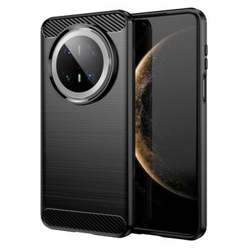 Huawei Mate 70 Pro/70 Pro+ Geborsteld TPU Hoesje - Koolstofvezel