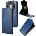 Huawei Mate 80/80 Pro Verticale Flip Hoesje met Standaard - Donkerblauw