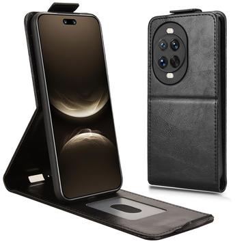 Huawei Nova 14 Ultra Verticale Flip Hoesje met standaard - Zwart