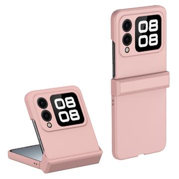 Huawei Nova Flip Geruberiseerd Kunststof Hoesje - Roze