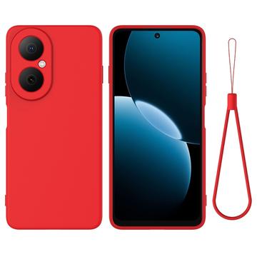 Huawei Nova Y73 Vloeibare siliconen hoesje met polsbandje