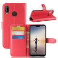 Huawei P20 Lite Portemonnee Hoesje met Magneetsluiting - Rood