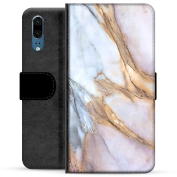 Huawei P20 Premium Portemonnee Hoesje - Elegant Marmer