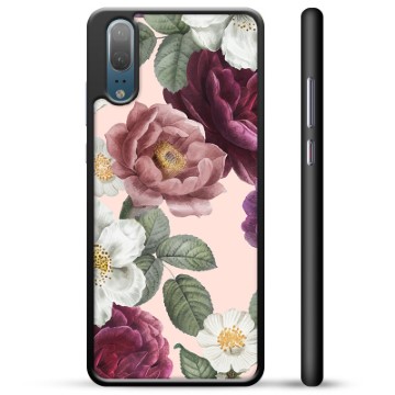 Huawei P20 Beschermhoes - Romantische Bloemen