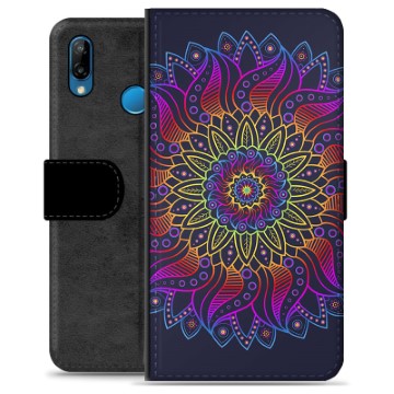 Huawei P30 Lite Premium Portemonnee Hoesje - Kleurrijke Mandala