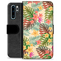 Huawei P30 Pro Premium Wallet Hoesje - Roze Bloemen