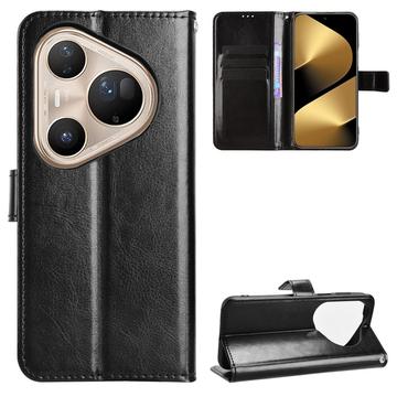 Huawei Pura 80 Ultra Portemonnee Hoesje met Standaard - Zwart