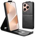 Huawei Pura 80 Verticale Flip Hoesje met standaard - Zwart