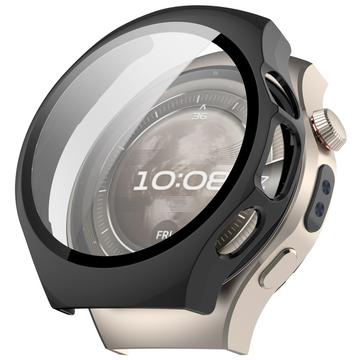 Huawei Watch 5 Plastic Hoesje met Glazen Screenprotector - 46mm - Zwart