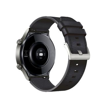 Huawei Watch GT 2/GT 2 Pro Echt Lederen Bandje - Zwart
