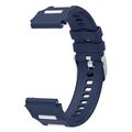 Huawei Watch GT 7/GT 7 Pro sportband van siliconen met snelvergrendeling in twee kleuren - donkerblauw / wit