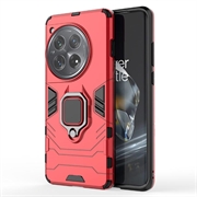 OnePlus 12 Hybride Hoesje met Ring Houder - Rood
